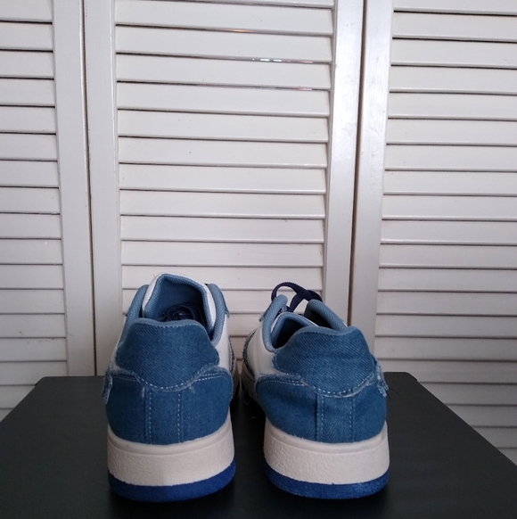 PACOGIL Denim White Star Sneakers – Size 42 EU – Streetwear Casual Shoes - Picture 4 of 14